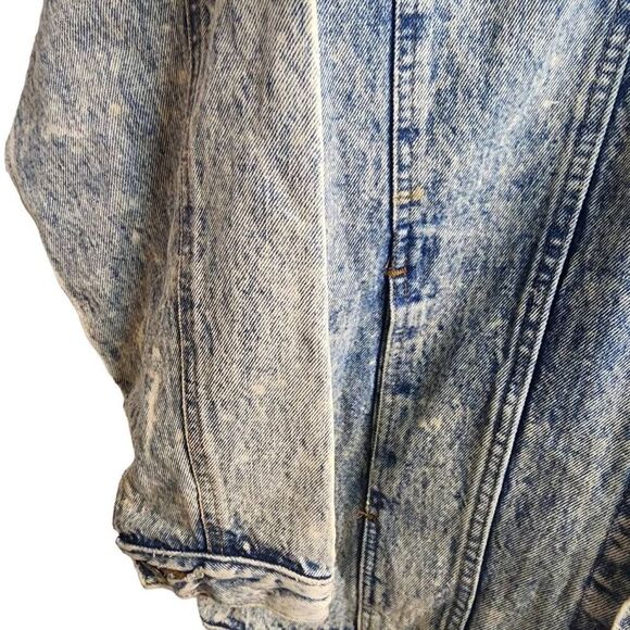 Vintage Acid Wash The Clothing Academy Oversized Large Denim Jacket - Picture 6 of 12